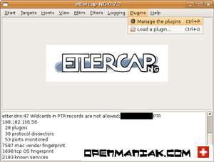 openmaniak ettercap man in the middle attack Manage the plugins