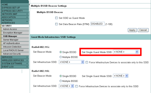 cisco disable ssid broadcast mode