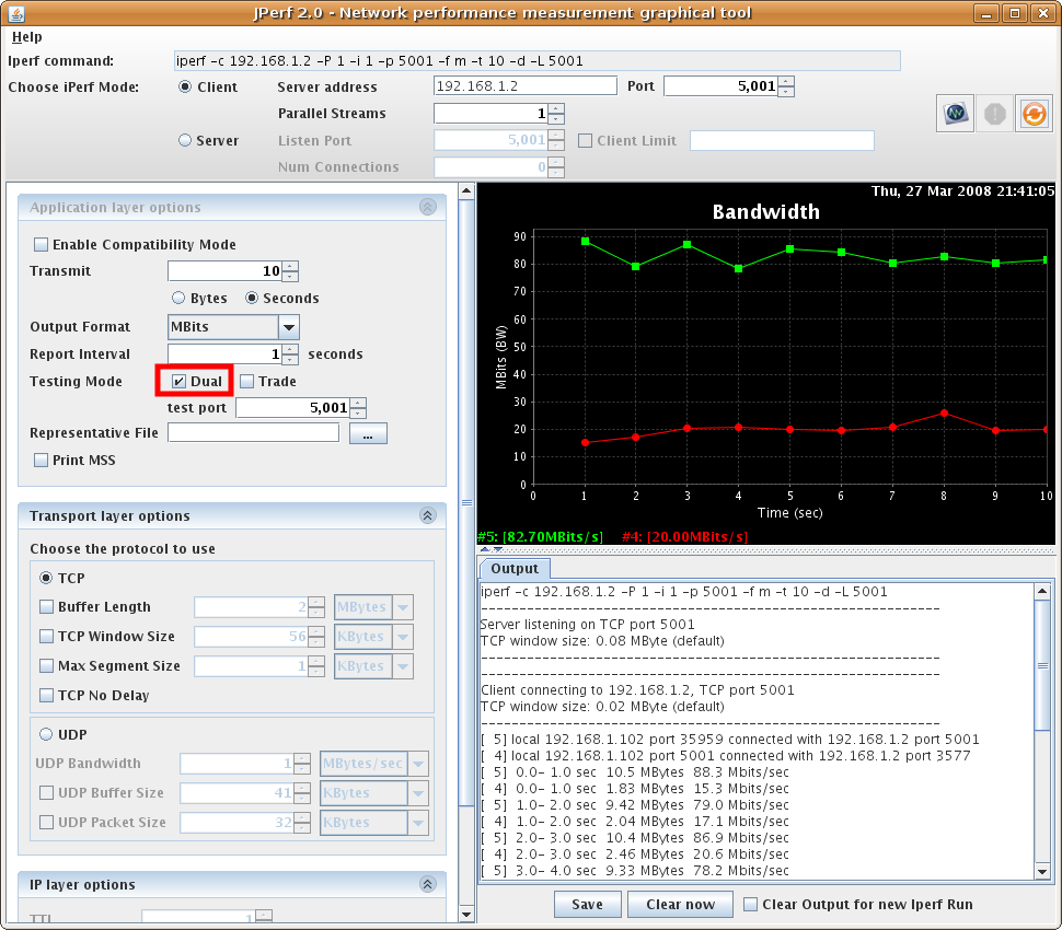 iperf osx