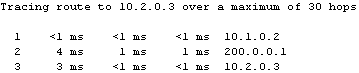 windows output tracert